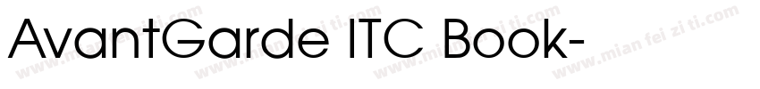 AvantGarde ITC Book字体转换